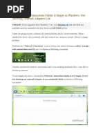 (Fix) Network Connections Folder Is Empty in Windows, Not Showing Network Adapters List