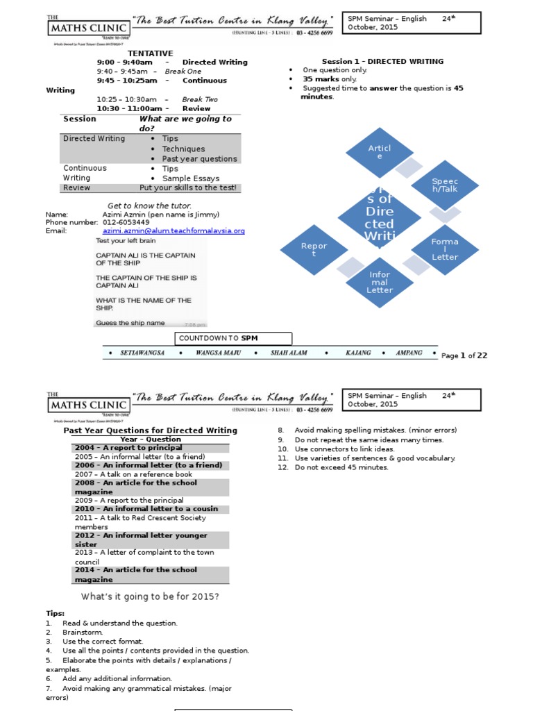 SPM English Notes | PDF | English Language | Human Communication