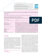 In Vitro Antimicrobial Activity of Citrus Aurantifolia and Its Phytochemical Screening