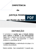 Competência - Justiça Federal