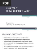 Flow in Open Channel: Prepared By: Amalina Amirah Abu Bakar