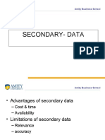 Secondary-Data: Amity Business School