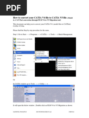 Catia V4 To V5 File Migration Pdf Directory Computing Data Management