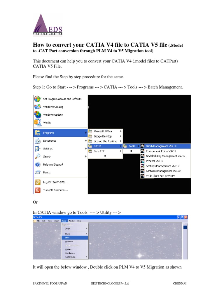 CATIA V4 to V5 Conversion Guide | PDF | Directory (Computing) | Data ...