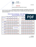 Winter 2015 16 Semester - SLOT TIME TABLE (Lab Slot Numbers Revised)