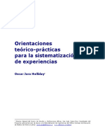 Orientaciones Teorico-practicas Para Sistematizar Experiencias