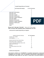 Calculos Ventilacion Auxiliar en Desarrollo de Galerias