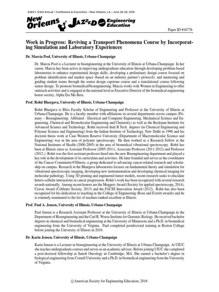 2016 ASEE Transport Final Paper v2 PDF PDF Simulation Fluid Dynamics