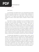 A Herança Imaterial de Giovanni Levi