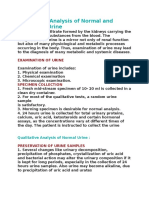 Qualitative Analysis of Normal Urine: Physical and Chemical Tests