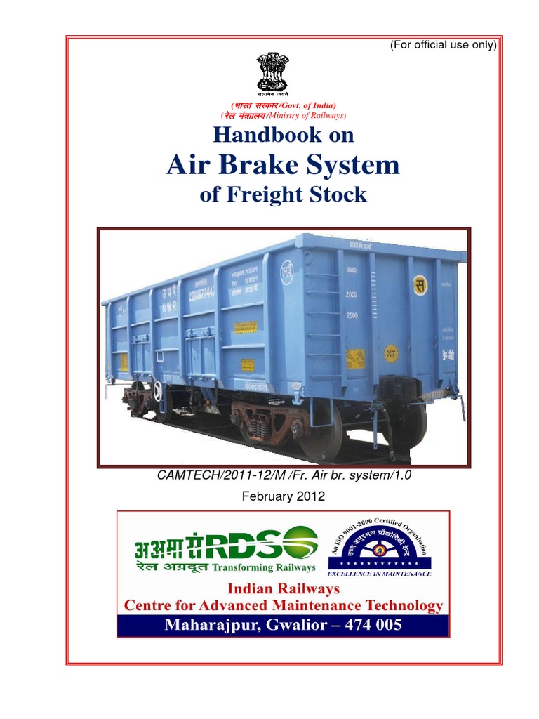 Handbook on Air Brake System for Freight Stock Valve Piston