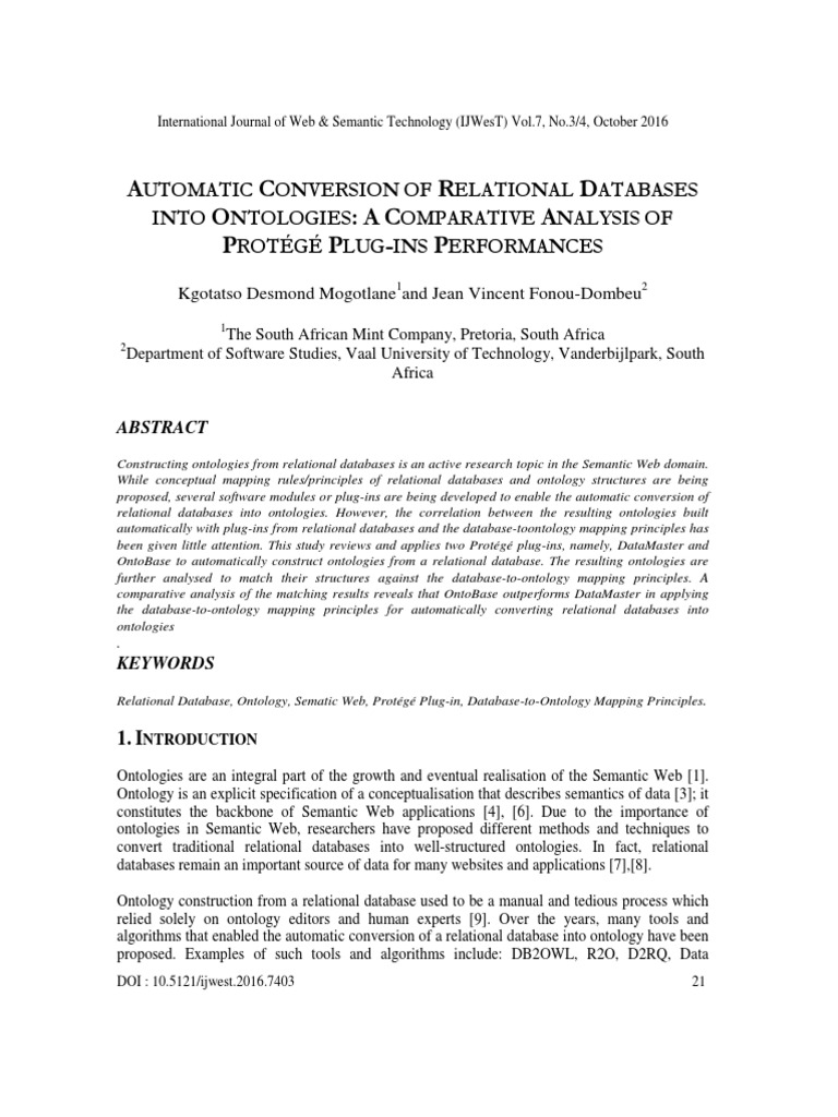 Automatic Conversion of Relational Databases Into Ontologies: A ...