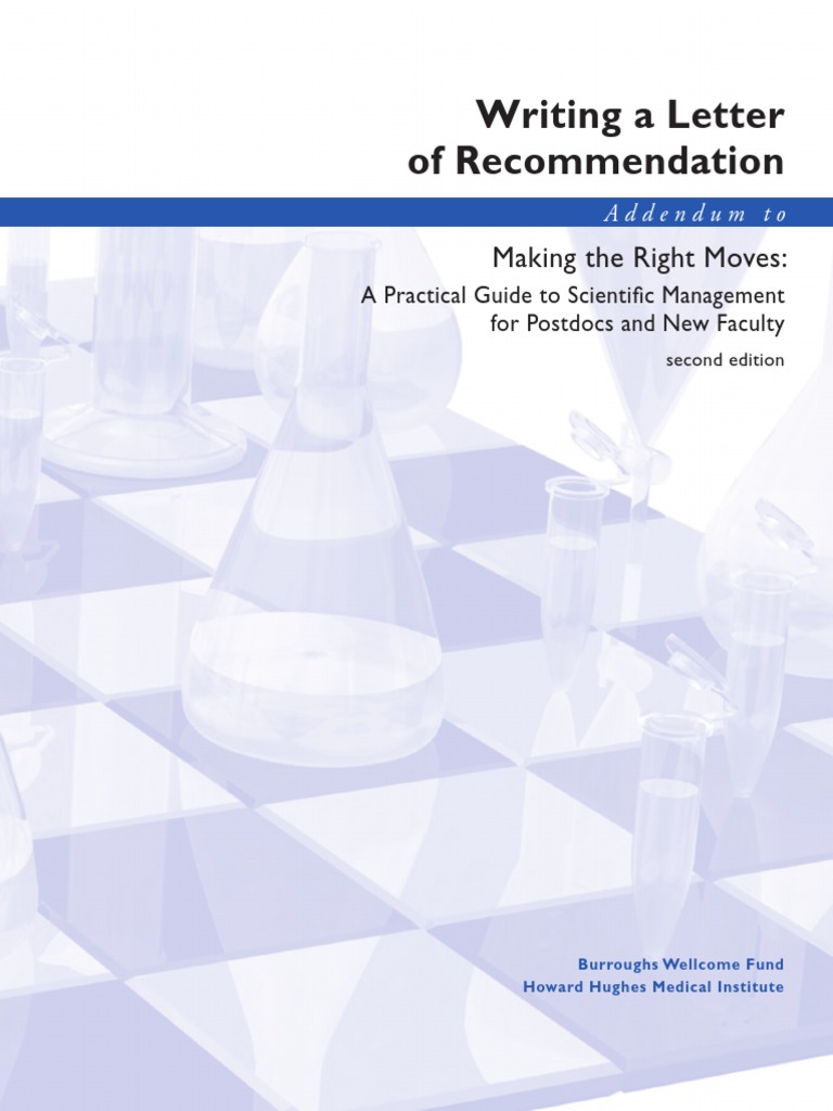 Letter - Reference Material For Writing Recommendation Letters | PDF ...