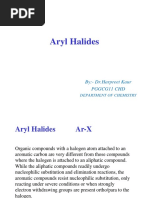 Aryl Halides: By:-Dr - Harpreet Kaur Pggcg11 CHD