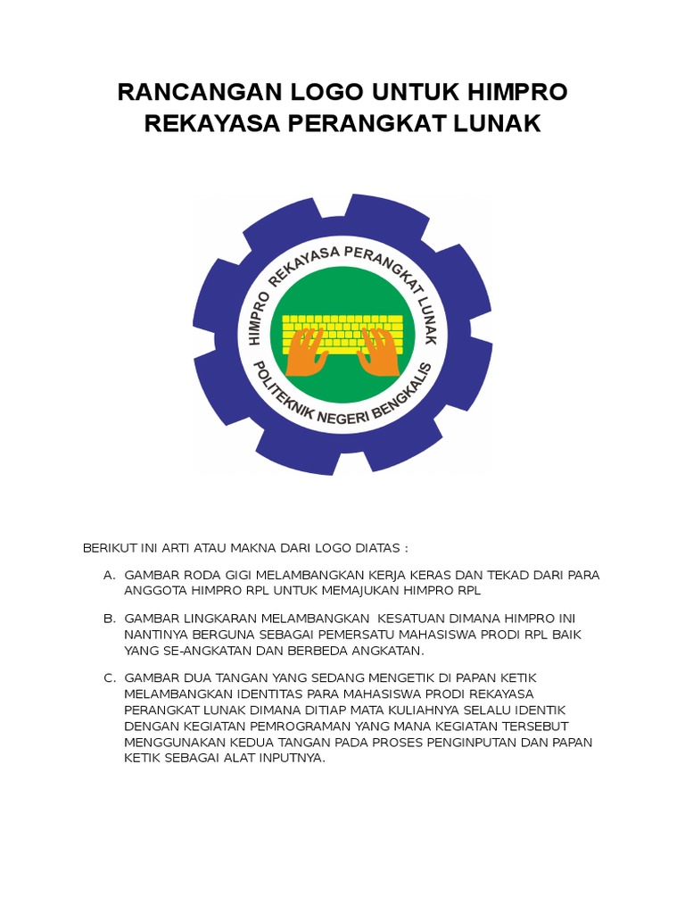 Logo HIMPRO RPL: Simbol Kerja Keras dan Kesatuan | PDF | Bisnis, image size:768x1024