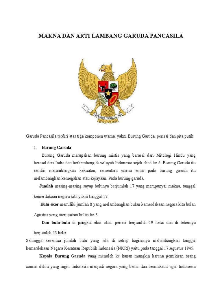 600 Gambar  Burung Garuda  Pancasila Dengan Maknanya Gratis