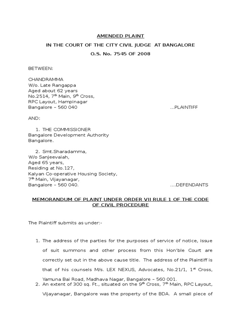 plaint-affidavit-adverse-possession