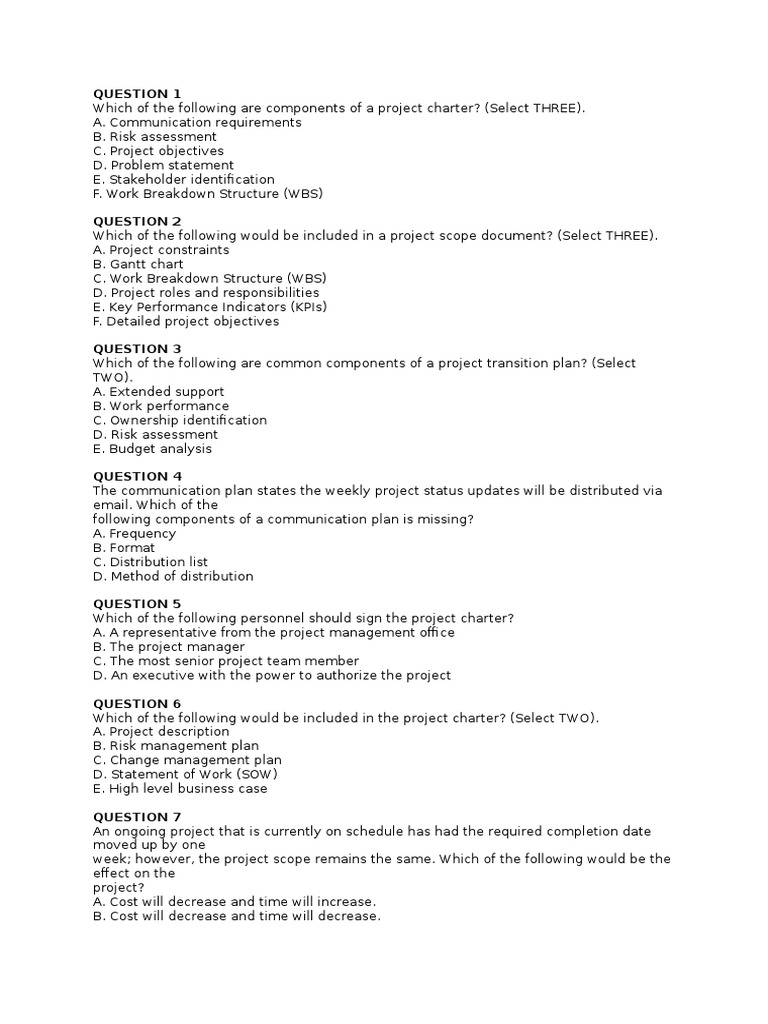 Contoh Soal Project Docx Project Management Leadership