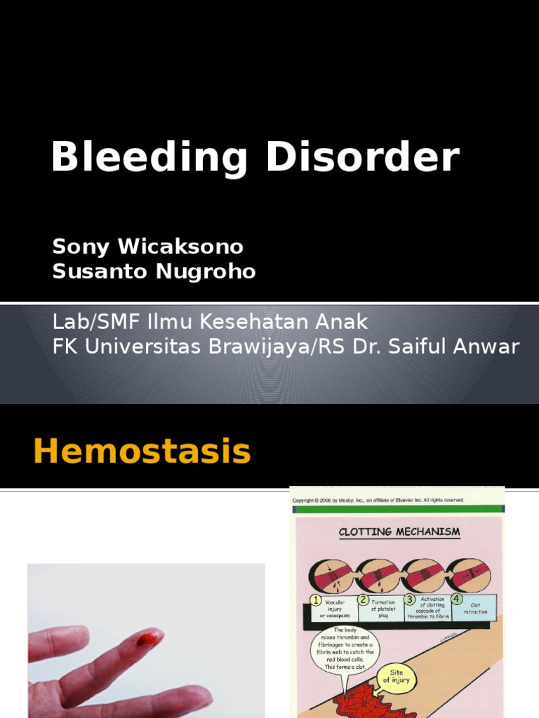 Overview of Bleeding Disorders | PDF | Haemophilia | Bleeding