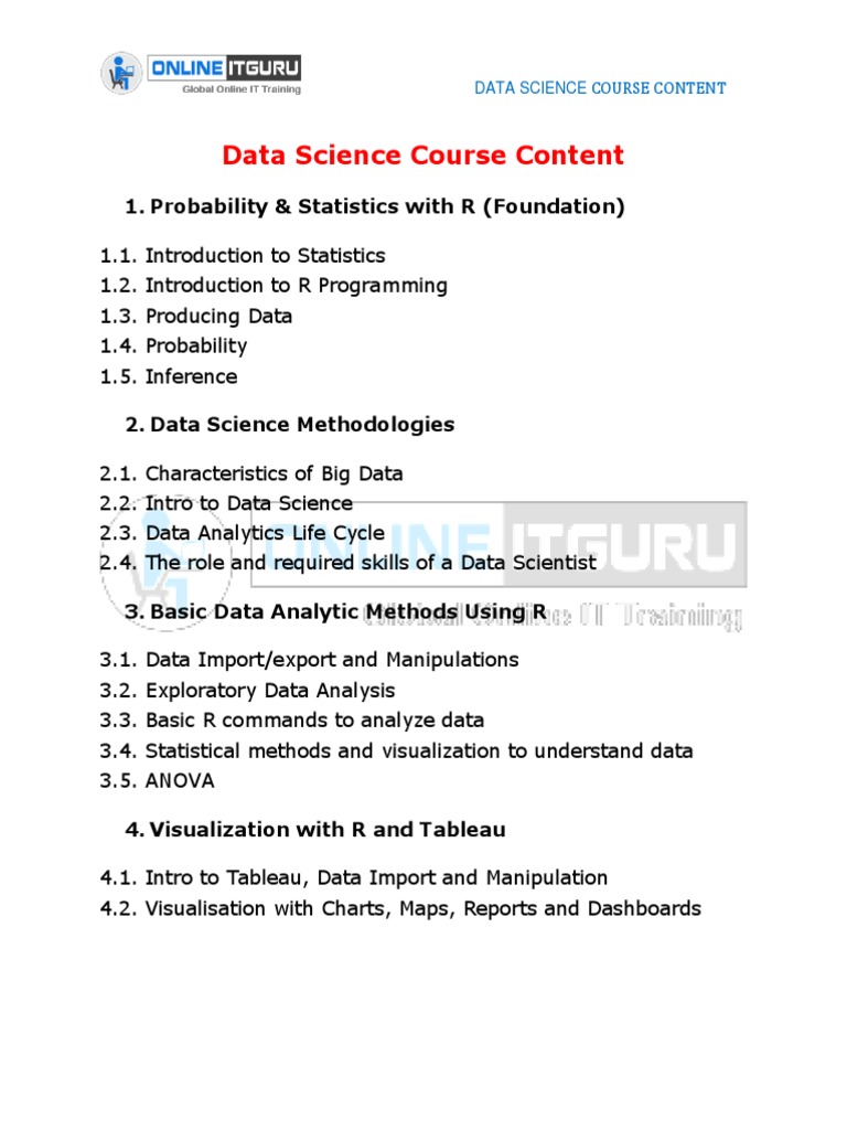 Data Analytics Course Overview | PDF | Data Science | Data Analysis