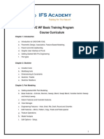 ProE WF Basic Training Course Curriculum