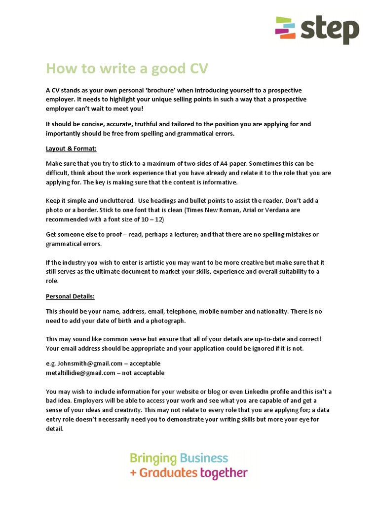 Effective CV Writing Tips | PDF | Gce Advanced Level (United Kingdom ...