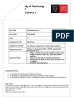 Swinburne University of Technology (Sarawak Campus) : Mee20003 Fluid Mechanics 1