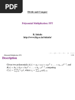 Divide-and-Conquer: Polynomial Multiplication: FFT