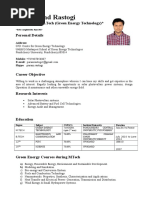 Parmanand Rastogi: B.Tech (ECE), M.Tech (Green Energy Technology) Personal Details