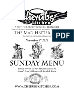 The Mad Hatter Inn: Sunday Menu