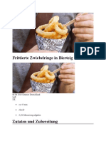 Frittierte Zwiebelringe in Bierteig