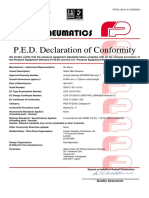P.E.D. Declaration of Conformity: RP/QC/142 Rev 3 (16/02/2005)