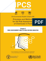 Principles and Methods For The Risk Assessement of Chemicals in Food