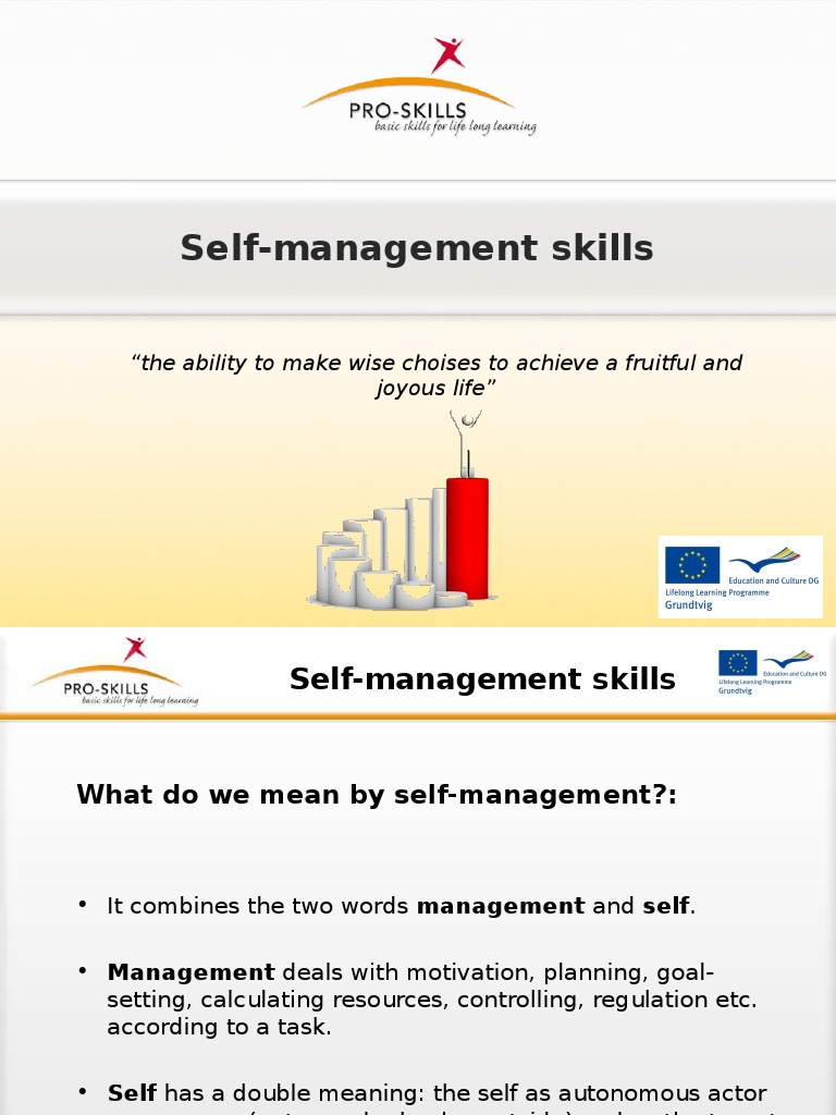 Presentation Self-Management Skills | PDF | Self Control | Self-Management