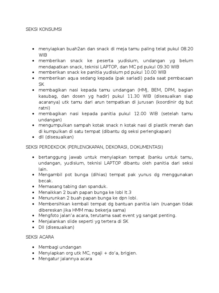Tugas Tiap Seksi Pdf