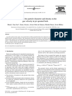 Inﬂuence of the Particle Diameter and Density in the Gas Velocity in Jet Spoted Beds