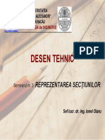 Desen Tehnic Reprezentare Sectiunilor PDF