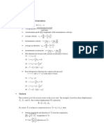 One-Dimensional Kinematics: Physics 1401 Formula Sheet - Exam 1