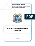 PEI 2016 2018 Gobierno Regional Puno