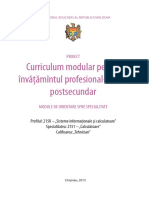 Curriculum Calculatoare Personale Si Retele 2015-06-06 Macheta PDF