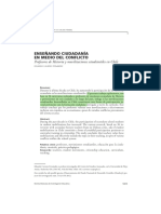 Enseñando ciudadania en medio del conflicto