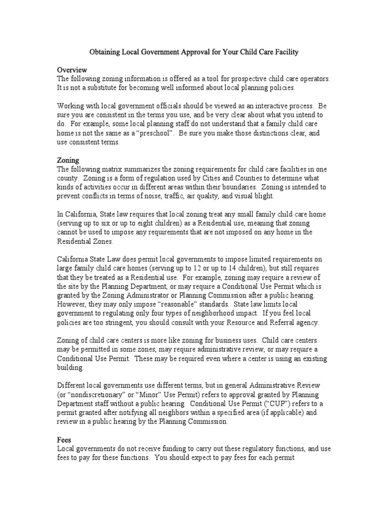 CRRC Zoning Project PDF Zoning Child Care