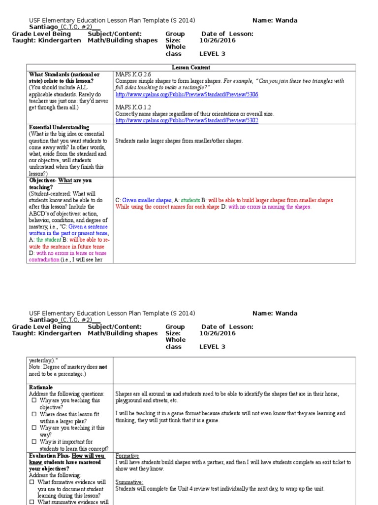 C T o 2 Lesson Plan and Reflection | PDF | Lesson Plan | Teachers