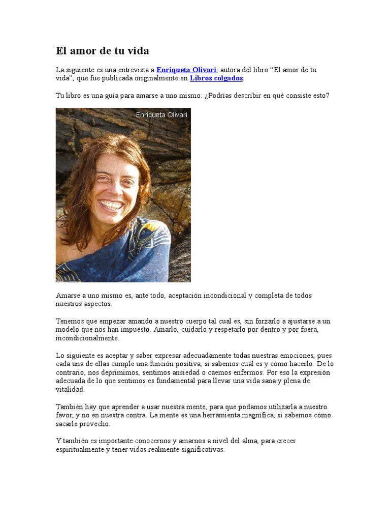 El Amor de Tu Vida | PDF | Amor | Vida