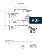 Section A Questions 1 - 4