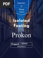 تصميم القواعد المنفصلة " Isolated Footing " بواسطة برنامج Prokon 