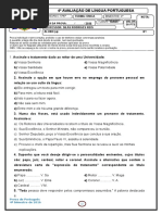 Prova 4 Bim Do 6 Ano