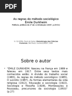 Durkheim E O Fato social
