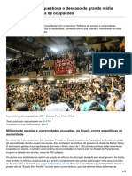 Mídia Internacional Questiona o Descaso Da Grande Mídia Brasileira Com A Onda de Ocupações