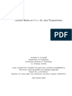 Leecture Notes On CPP For Java Programmers PDF